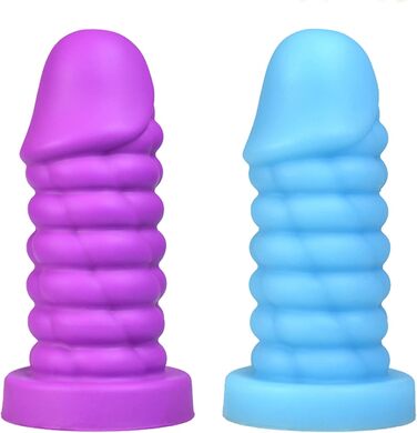 Анальний плаг Hrekssi XXL з великим діаметром, з сильним присоском, для стимуляції G-точки, анал-вагінальний мастурбатор, BDSM, еротичні іграшки для жінок, чоловіків та пар, блакитний