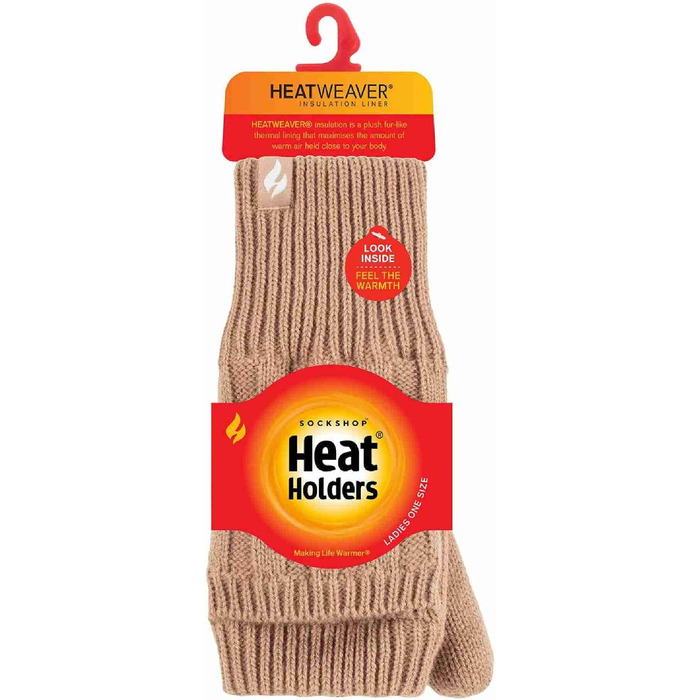 Жіночі зимові терморукавички без пальців Heat Holders Choc Circles, теплі зігріваючі рукавички (2.3 tog)
