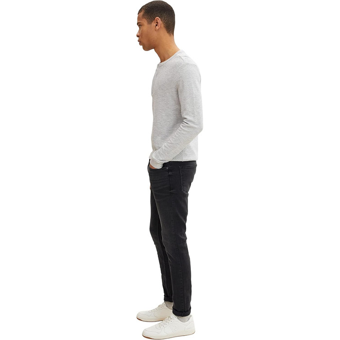 Чоловічі джинси skinny Tom Tailor Culver Denim, колір Dark Stone Black, розмір 36W/32L