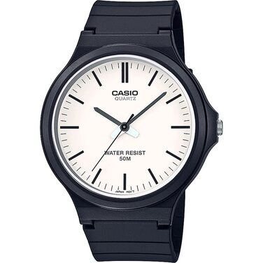 Наручний годинник Casio Collection Unisex аналоговий кварцовий з полімерним ремінцем (чорний/білий)