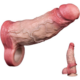 Пеніс-сleeve з 10 вібраційними режимами та пультом керування для пар - LZYLWC (A)