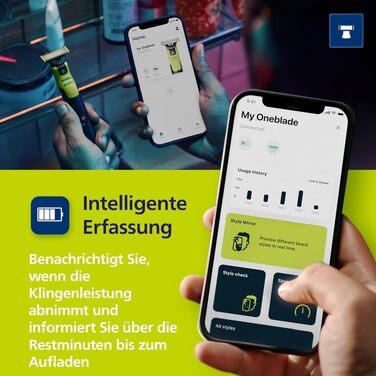 Електричний тример та бритва Philips OneBlade 360 Face & Body з Bluetooth та набором насадок для обличчя та тіла, QP4631/30