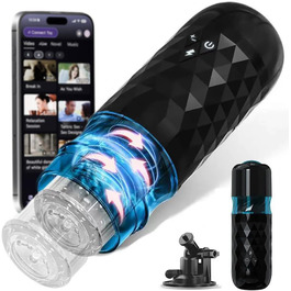 Електричний мастурбатор для чоловіків Guspiun з пультом дистанційного керування, 7 телескопічних функцій та 7 обертових режимів. Масажер для чоловічих статевих органів, еротичний масаж