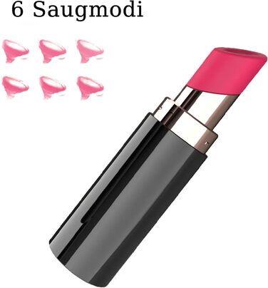 Вібратор для жінок TYDAY 6 SaugmodiLippenstift - міні вібратор для G-точки, водонепроникний, тихий, для стимуляції клітора, сексуальні іграшки для жінок та пар