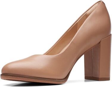 Жіночі туфлі-човники Clarks Freva85 Court, шкіряні, колір Praline, розмір 39.5 EU
