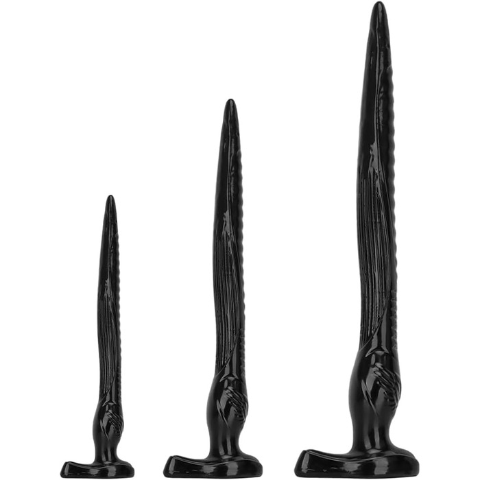 Анальні іграшки для дорослих: великий гнучкий анальний дildo з сильним соском, 30 см, PVC