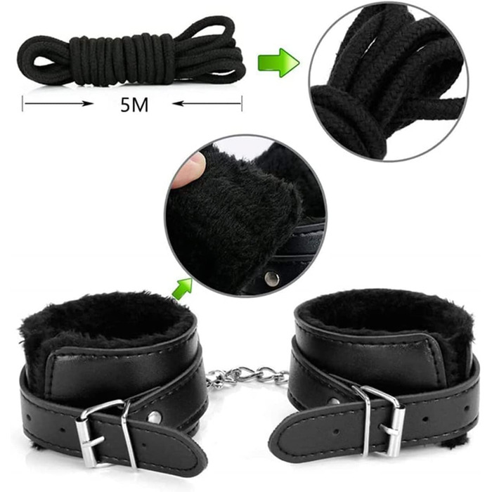 Набір для БДСМ: 35 елементів, шкіряні аксесуари, наручники, анальні іграшки для пар