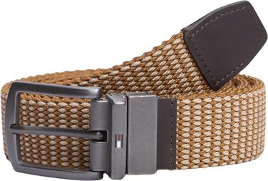 Чоловічий ремінь Tommy Hilfiger Denton Elastic Rev (Vintage Camel), шкіряний двосторонній, розмір 105