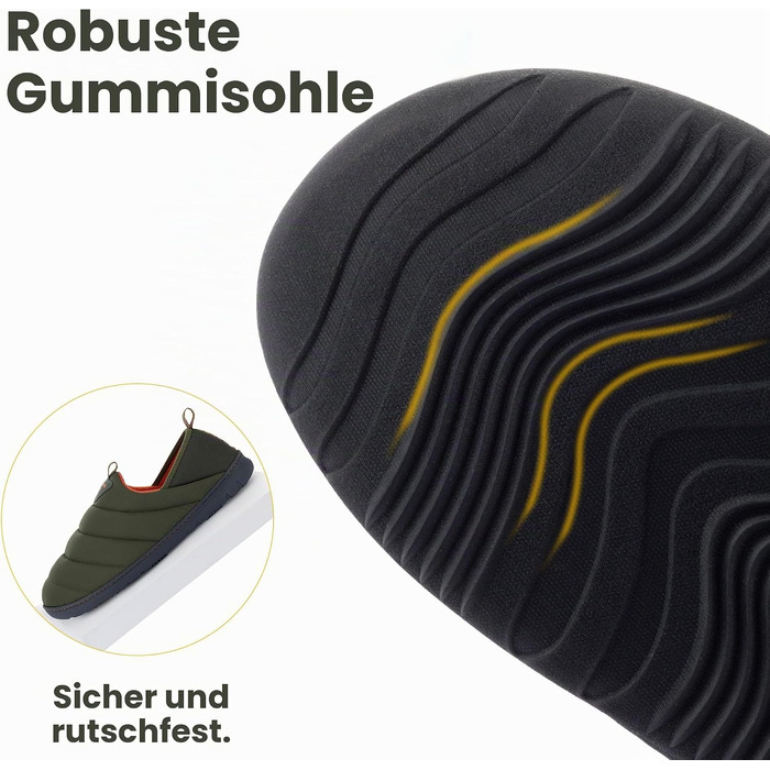 Чоловічі домашні капці-лофери RockDove Pufflite двоколірні стібані, з підошвою для дому та вулиці, колір темно-зелений (Jägergrün), розмір 42 EU