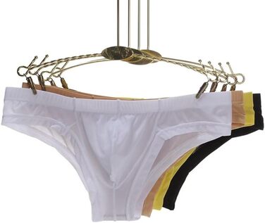 Труси чоловічі Faringoto Ice Silk, прозорі, низька талія, дихаючі (XL, червоний)