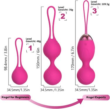 Тренер для впрас для жінок з пультом дистанційного керування, силіконові м'ячики для контролю сечовипускання та впрас для м'язів тазу (Рожевий)