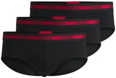 Чоловічі труси Hugo (XL, чорний) з логотипом Triple Planet, 3 шт. з бавовни