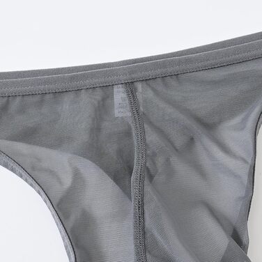 Танга чоловіча BIATWOWR, сірий, XXL, прозора білизна