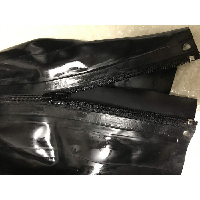 Маска з латексу для BDSM, Fetish, Cosplay - чорна з блискавкою