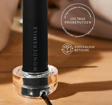 Електрична зубна щітка WonderSmile Schallzahnbürste Pro: 4 програми, водонепроникна IPX8, з зарядним пристроєм та смарт-насадкою (Білий, набір 1 шт)