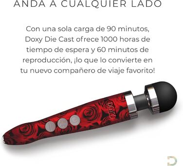 Масажер для жінок Doxy Die Cast 3 - бездротовий вібратор-паличка, рожевий