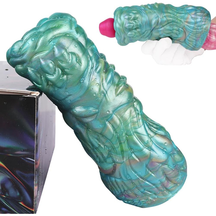 Іграшка для чоловіків Jixaxe Alien Monster - реалістична мастубаційна іграшка з вагінальним та анальним отвором, компактна, 3D, для соло