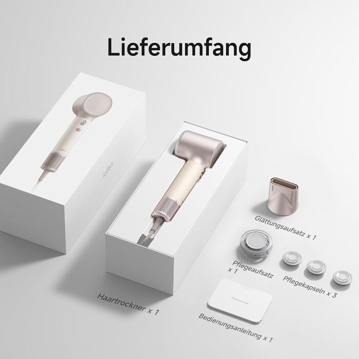 Фен для волосся Laifen Neo Special з інфузією олії, режим догляду 58°C, мотор 110 000 об/хв, іонний обдув, колір Шампань