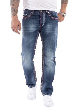 Чоловічі джинси Rock Creek Denim M33 з посиленими швами, темно-сині (42W / 36L, Rc-2272)