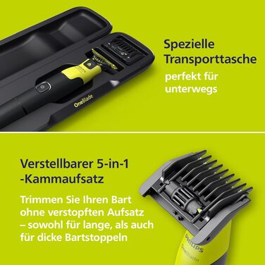 Електричний тример та бритва Philips OneBlade 360 Face & Body з Bluetooth та набором насадок для обличчя та тіла, QP4631/30