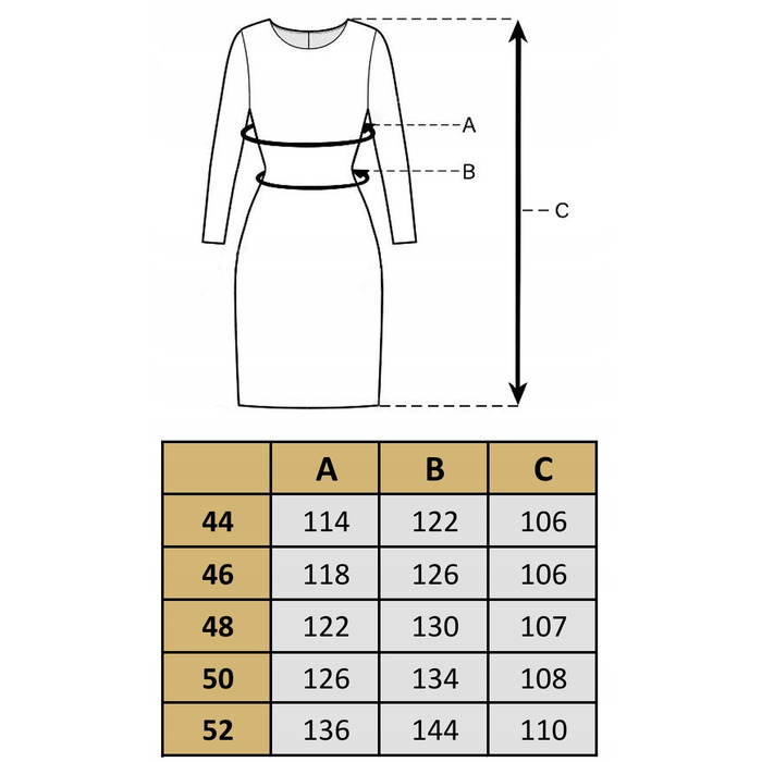 Класична повсякденна сукня міді FEMIMODA, розмір 44