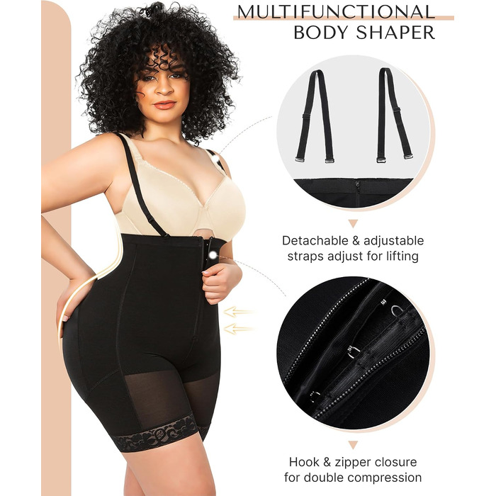 Коригуюча білизна SHAPELLX Classic — Колумбійський утягуючий корсет для жінок, чорний, розмір S
