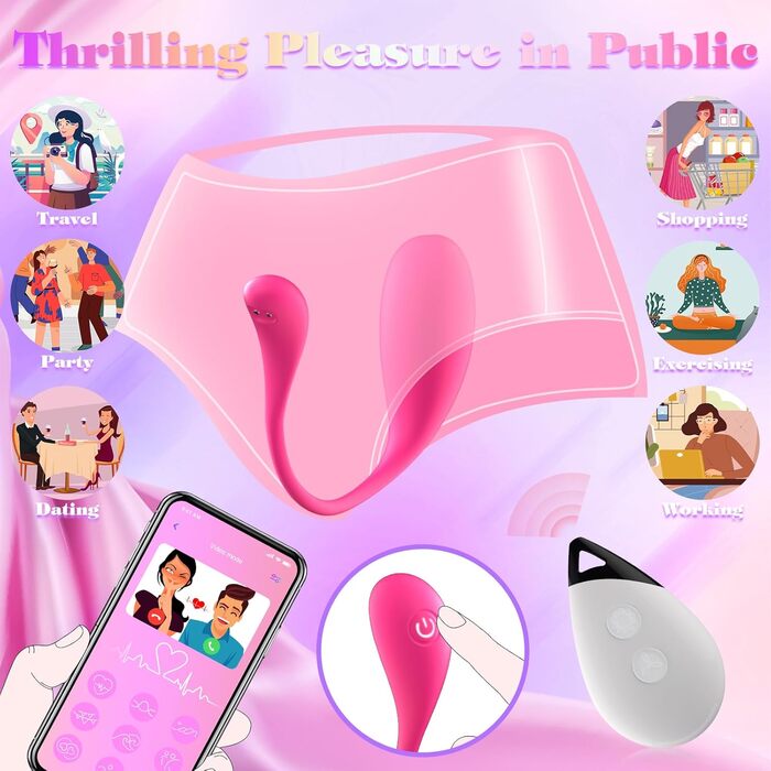 Вібратор жіночий з пультом дистанційного керування, 9 режимів, для інтимної насолоди. Іграшка для дорослих, червоний.