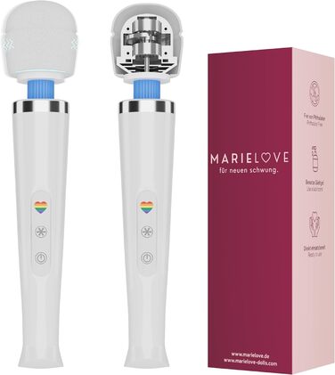 Вібратор-масажер Magic Wand для жінок – 20 режимів, 10 інтенсивностей, бездротовий, з силіконовою головкою, для кліторального масажу, секс-іграшка для пар та індивідуального використання (білий)