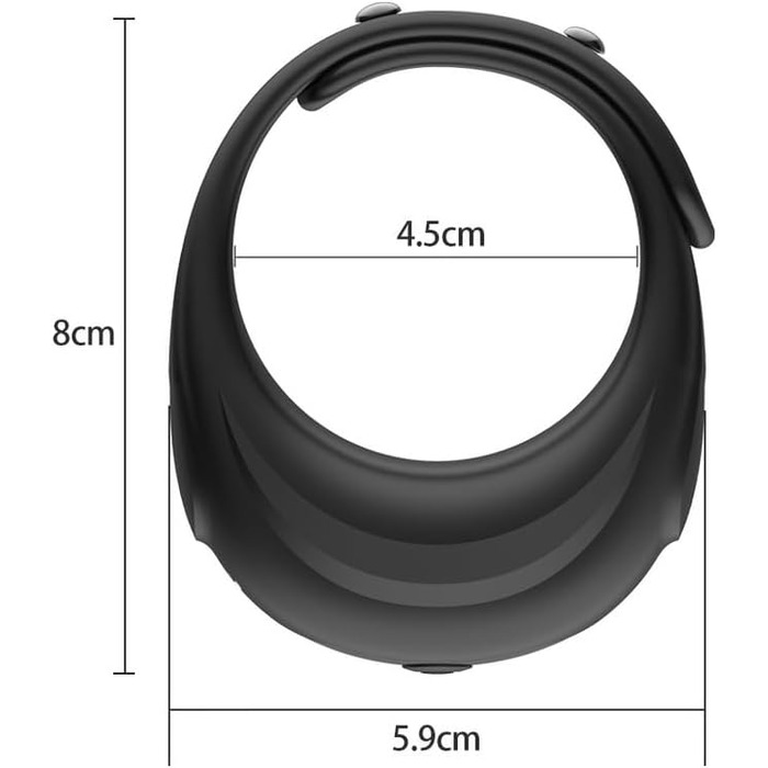 Вібруючий кільце для пеніса BeHorny - секс-іграшка для чоловіків, 10 режимів вібрації, для подовження та посилення ерекції, чорний