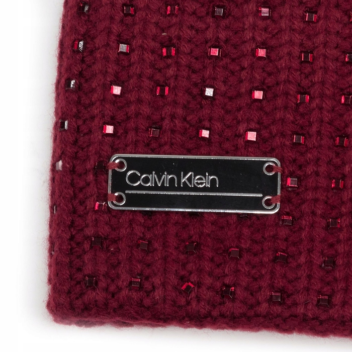 Набір Calvin Klein: шапка та шарф, універсальний розмір, червоний