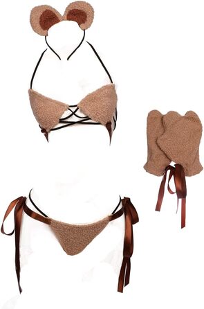 Костюм для косплею Kawaii Bear: сексуальний набір білизни з мікро-бікіні, японський стиль Лоліта