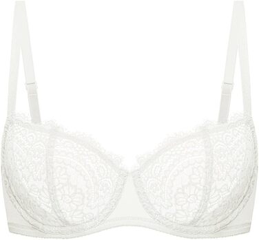 Бюстгальтер Balconette Deyllo для жінок з кісточками, пуш-ап, Dirndl, мереживо, великі розміри, м'які чашки, бралетт, глибокий виріз, сексуальний, без підкладки, слонова кістка 85C