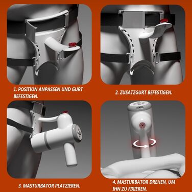 Електричний мастурбатор для чоловіків з телескопічною функцією та реміннем на стегна. Автоматичне змащення. Іграшки для дорослих.