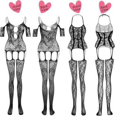 Чорна мереживна піжама з мереживом та шкарпетками для романтичних побачень (12 шт.)