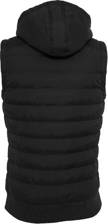 Чоловічий жилет Urban Classics Sma Bubbe з капюшоном, чорний, стиль streetwear (XXL)
