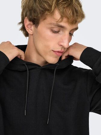 Чоловічий худі Only & Sons ONSCERES чорного кольору, розмір L