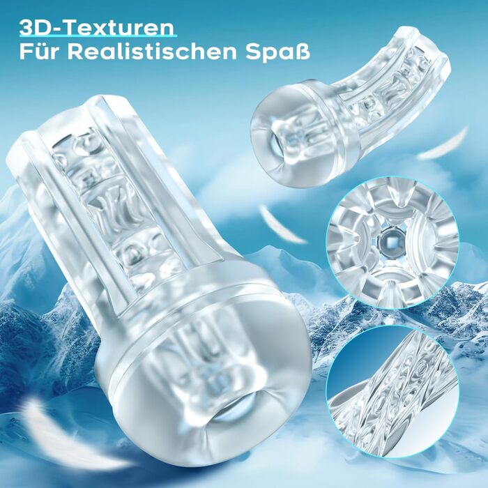 Масажер для чоловіків з 10 вібраціями та 10 режимами всмоктування, реалістична вагіна, іграшка для самостійного сексу