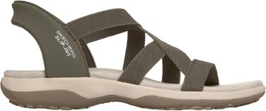 Жіночі сандалії Skechers Reggae Slim Stretch Flex Hands Free Slip-Ins, оливковий в'язаний текстиль, розмір 35 EU