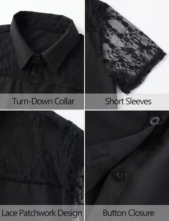 Чоловіча прозора сорочка 2025, чорна майка, футболка з сіткою, короткі рукави, для клубу, вечірки, рейву, чорна XS