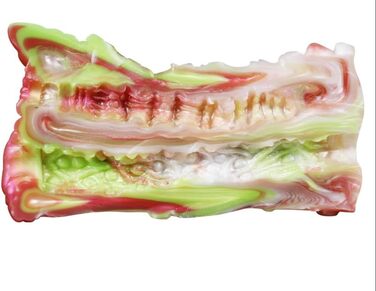 Масажер для чоловіків 2-в-1 з реалістичною силіконовою вагіною. Іграшка для дорослих, масаж пеніса, силікон.