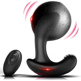Надувний анальний вібратор з пультом дистанційного керування. 10 режимів вібрації, стимуляція G-точки та простати. Іграшки для дорослих для чоловіків, жінок, пар