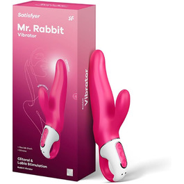 Вібратор Satisfyer Mr. Rabbit | Стимулятор G-точки та клітора | 12 режимів вібрації | Іграшка для дорослих для жінок | Водостійкий (IPX7) | З перезаряджанням