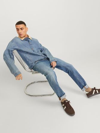 Чоловічі джинси Jack & Jones Regular Fit JJICLARK синього кольору, Denim
