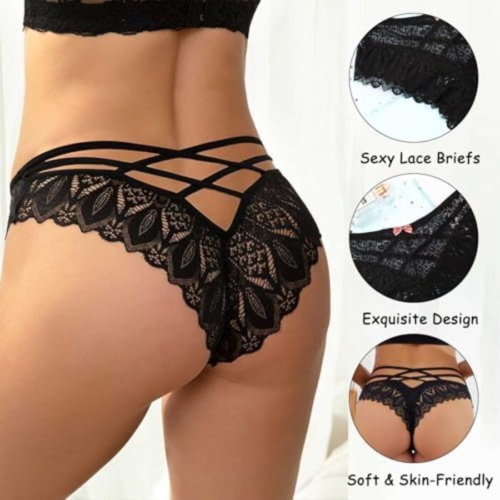 Шовкові труси-сліпи SHINE 5 шт. Комплект сексуальної білизни для жінок, S-XL