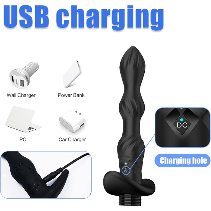 Анальний вібратор ChicLSQ з пультом дистанційного керування: 10 режимів, силікон, стимулятор G-точки, для чоловіків та жінок