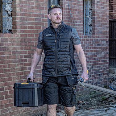 Чоловічий робочий жилет Dewalt Force, приталений крій, чорний, розмір XXL