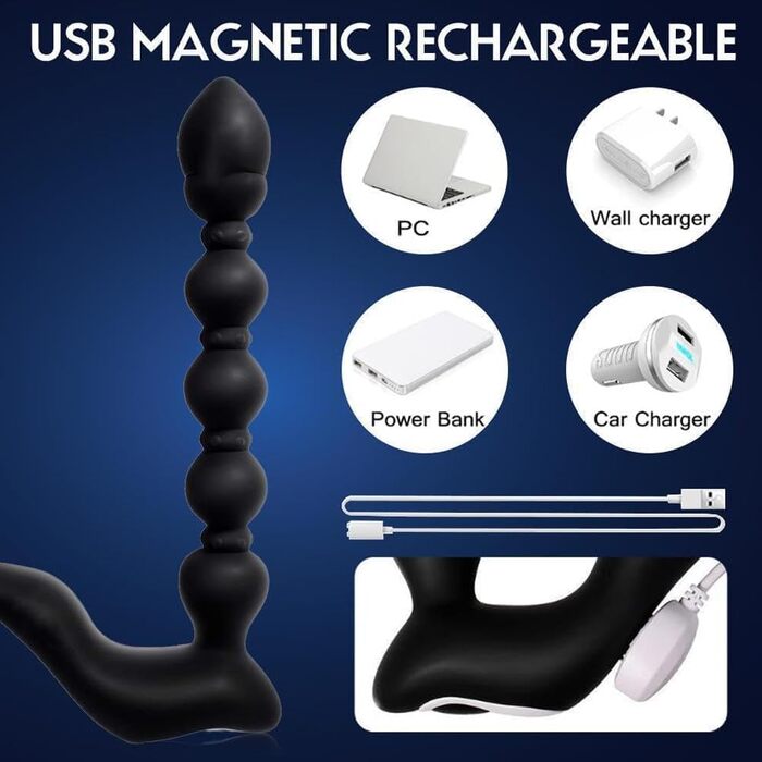 Анальний вібратор Penisring для стимуляції простати, аналплаг, масажер для пар, дildo для збільшення пеніса