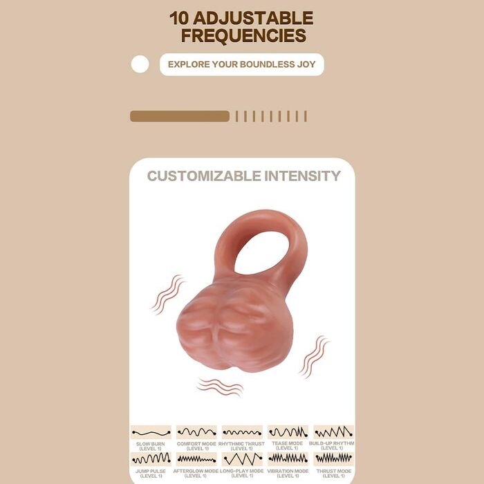 Вібраційний кільце для статевого члена з регулюванням, для пар, чоловічий аксесуар для сексуальних задоволень