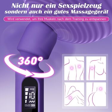 Набір вібраторів для жінок: масажний стрижень з 3 насадками, LCD-дисплей. Вібратори для дорослих: стимулятори G-точки, ануса та пеніса. 10 режимів, для чоловіків та жінок