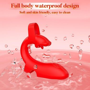 Вібратор для клітора з функцією язика – стимулятор, 10 режимів вібрації, водонепроникний та перезаряджуваний, міні вібратор з силікону для G-точки та сосків, еротична іграшка для жінок та пар